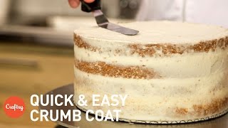 How to crumb coat a cake  Buttercream Tutorial with Erica OBrien [upl. by Halet396]