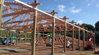 Raising Trusses  Marvs Pole Barns Inc [upl. by D'Arcy]