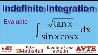 Very important integration sqrt tanx  sinx cosx dx  Hindi  CBSE XII [upl. by Silera]