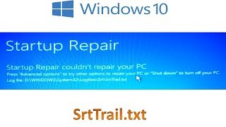 Cómo arreglar Windows 10  Srt SrtTrailtxt  sin formatear equipo Solución [upl. by Latrena]