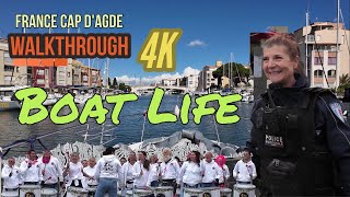 France Cap dAgde Walkthrough IRL 4K Boat Mission Close Season October [upl. by Naivaf]