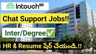 Intouch Company hiring  chat process  interdegree based jobs  jobs in hyderabad  jobsearch [upl. by Ahsok]