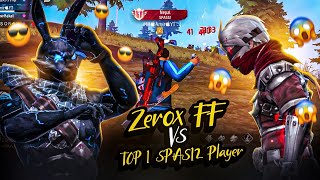 Hacker Level Top 1 SPAS12 Player👽 Vs Zerox FF🥷  Freestyle 1vs1 Fight☠️ [upl. by Rockel]