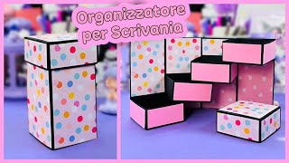 ORGANIZER DA SCRIVANIA FAI DA TE  TORRE BOX  MESTIERI DI CARTA [upl. by Rutra]