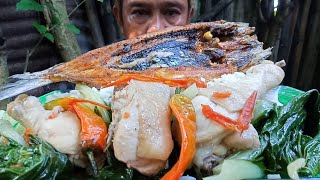 MASARAP NA TANGHALIAN  KINAMATISANG MANOK AT DAING NA BANGUS [upl. by Ruthanne]