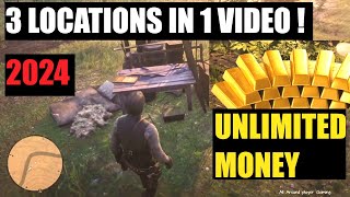 Red Dead Redemption 2  Unlimited Money Glitches  3 LOCATIONS IN ONE VIDEO  Story mode 2024 [upl. by Searle]