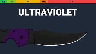 Falchion Knife Ultraviolet  Skin Float And Wear Preview [upl. by Ennirak]