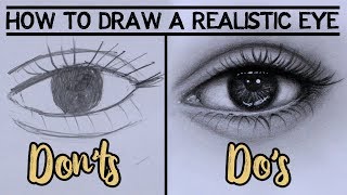 How to Draw a Realistic Eye  Dos and Donts  Tagalog [upl. by Harmon]