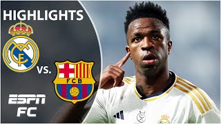 🏆 Vinicius Jr MASTERCLASS 🏆 Real Madrid vs Barcelona  Spanish Supercopa Highlights  ESPN FC [upl. by Eneirda227]