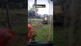 Fixing some ditches ditching work excavator [upl. by Enileoj926]