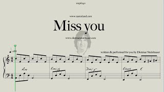 Miss You  Easy Piano  Dietmar Steinhauer [upl. by Roselin674]