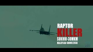 Pesawat tempur canggih Malaysia Sukhoi 30MKM vs F 22 Raptor America 2017 [upl. by Griffin]