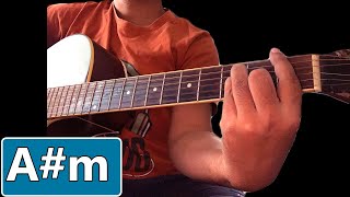 How to Play A sharp minor Am Chord on Guitar  Guitar Lessons [upl. by Riggins]