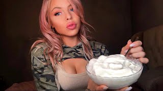 ASMR MukbangEating Sounds 🍨 Cauliflower Ice Cream 🍨 [upl. by Lyrred]