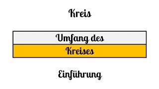 1 Kreis  Umfang  Einführung [upl. by Eneleuqcaj]