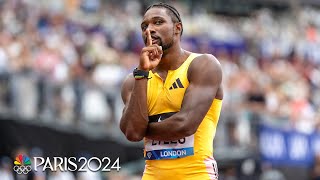 Noah Lyles runs a PERSONAL BEST to win mens 100m at London Diamond League  NBC Sports [upl. by Etnaid694]