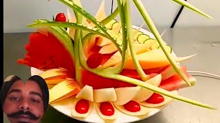 Amazing Watermelon🍉Apple🍎Orange🍊Tomato l🍅carving cutting designVagetable carvingEasy Fruit carving [upl. by Avron]