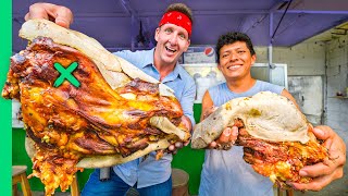 Cow Head Tacos WILD Mexican Street Food in Yucatan [upl. by Alyda168]