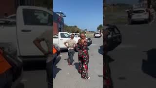 A Bakkie driver mercilessly crushing a car that appeared to have blocked his path [upl. by Monroy501]