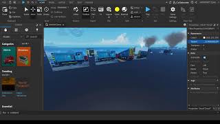 Making a train game in Roblox Studio with Harumi GD [upl. by Asillim537]