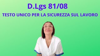 Sicurezza sul lavoro  Parte 10  DLgs 81  2008  tutorial [upl. by Checani896]