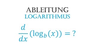 Ableitung Logarithmus fxlogx [upl. by Hilarius]