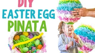 DIY EASTER EGG PINATA YOUTUBE TUTORIAL [upl. by Masha]