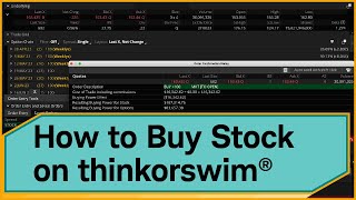 How to Buy Stock on thinkorswim® desktop [upl. by Siulesoj]