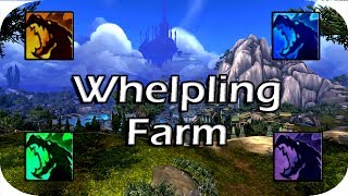 Whelpling Farm EmeraldDarkBronzeAzure Whelplings WoW [upl. by Formica464]