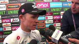 Chris Froome  Postrace interview  Stage 14  Giro dItalia  Tour of Italy 2018 [upl. by Farrar882]