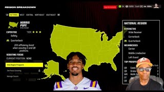 Scouting College Players In The West amp Central Regions  Madden NFL 24 Franchise Mode [upl. by Annoet603]