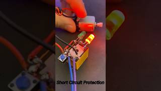 Short Circuit Protection using relay Green LED for normal red LED for fault reset with a button🚨 [upl. by Glori]