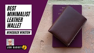 Best Minimalist Leather Wallet  Wingback Winston Review 2021 [upl. by Peedus]