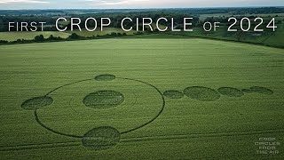 FIRST Crop Circle of 2024  Wilton Windmill Wiltshire  12 June  Crop Circles From The Air [upl. by Aon]