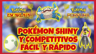 COMO CONSEGUIR POKÉMON SHINY COMPETITIVOS y HUEVOS SHINY en POKÉMON ESCARLATA y PÚRPURA [upl. by Spiegleman766]