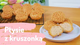 Ptysie z kruszonką😍❤️😋 Pyszne ptysie z kremem orzechowym 😊 Ciastkożercypl [upl. by Noach]