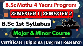 BSc 1st year Maths Honours Syllabus 202425  University of Lacknow  All UPs University [upl. by Peria]