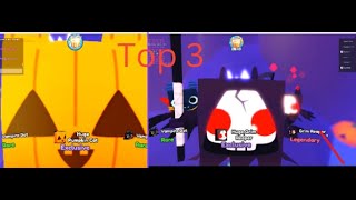 Top 3 youtubers hatching the huge grim reaper and the huge pumpkin cat Pet Simulator X [upl. by Kata]