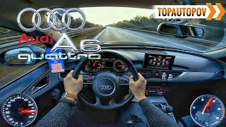 Audi A6 C7 30TDI 230kW 65 4K TEST DRIVE POV – LAUNCH CONTROL 56s POWERSLIDE amp ENGINE [upl. by Oiliduab]