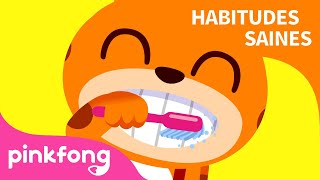 L’Heure de Brosser Tes Dents  Chansons des Habitudes Saines  Pinkfong  Chansons pour Enfants [upl. by Dacie]