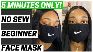 EASY NO SEW NIKE SOCK FACE MASK WITH FILTER  STREETWEAR EDITION  THE KIARA DANIELLE [upl. by Aliban]