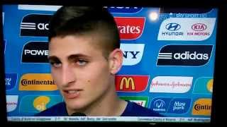 Intervista Marco Verratti quotSuarez MOCCICA lavversarioquot Italia Uruguay mondiali Brasile 2014 [upl. by Schofield]