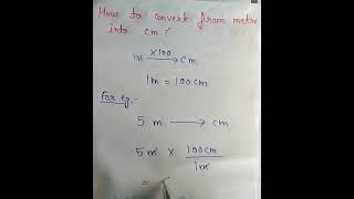 how to convert meter into centimeters 💯cm shorts maths [upl. by Bamberger814]