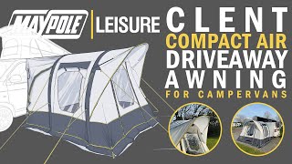 Maypole Leisure  CLENT Compact Air Driveaway Awning For Campervans [upl. by Reade818]