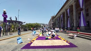 Elaboración de alfombras de semana santa el Martes 26 de marzo de 2024 [upl. by Eyllib]