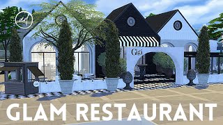 GLAM RESTAURANT amp CAFE Gigi  Sims 4  CC SPEED BUILD [upl. by Trofmoc]