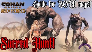 Sacred Hunt Event Guide  Conan Exiles  BOTH maps [upl. by Dronel]