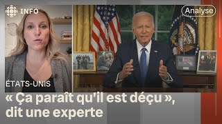 Analyse du discours à la nation de Joe Biden avec une experte  Dabord linfo [upl. by Rehpotsirhcnhoj348]