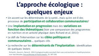 Webinaire du CCNDS  L’approche écologique pour des interventions 5 de 6  Enjeux [upl. by Nnylesor910]