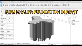 Burj Khalifa Foundation in Revit [upl. by Nidraj]